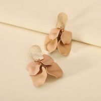1 Pair Elegant Luxurious Sweet Petal Alloy Dangling Earrings sku image 1