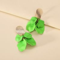 1 Pair Elegant Luxurious Sweet Petal Alloy Dangling Earrings sku image 2