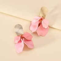 1 Pair Elegant Luxurious Sweet Petal Alloy Dangling Earrings sku image 6