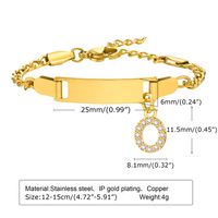 IG Style Simple Style Letter 201 Stainless Steel Plating Inlay Zircon Girl'S Bracelets sku image 15
