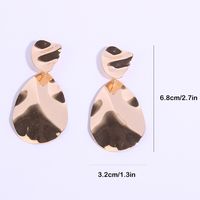 1 Pair Simple Style Water Droplets Solid Color Plating Iron Drop Earrings main image 2