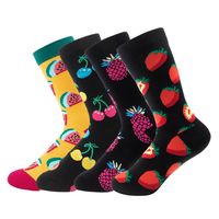 Women's Casual Color Block Cotton Polyester Crew Socks A Pair main image 1