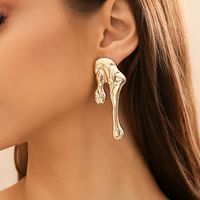 1 Pair Exaggerated Simple Style Classic Style Irregular Three-dimensional Thick Alloy Ear Studs main image 6