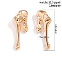 1 Pair Exaggerated Simple Style Classic Style Irregular Three-dimensional Thick Alloy Ear Studs main image 2