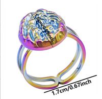 Classical Circle Stainless Steel Irregular Plating 18k Gold Plated Open Rings main image 2