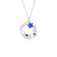 Elegant Simple Style Star Sea Wave Sterling Silver Plating Inlay Zircon Pendant Necklace main image 6