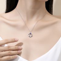 Elegant Simple Style Star Sea Wave Sterling Silver Plating Inlay Zircon Pendant Necklace main image 3