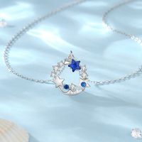 Elegant Simple Style Star Sea Wave Sterling Silver Plating Inlay Zircon Pendant Necklace main image 4