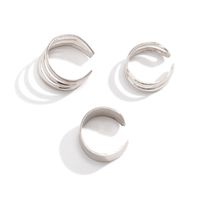 1 Set Casual Simple Style Classic Style Round Irregular Three-dimensional Iron Ear Cuffs main image 3