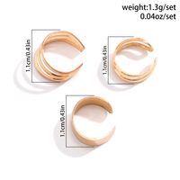 1 Set Casual Simple Style Classic Style Round Irregular Three-dimensional Iron Ear Cuffs main image 2