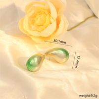 1 Pair Ig Style Water Droplets Gradient Color Pvc Ear Studs sku image 6