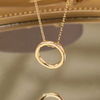 Sweet Heart Shape Alloy Inlay Artificial Diamond Women's Pendant Necklace sku image 1