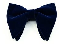 Elegant Solid Color Bow Knot Velvet Men's Tie sku image 1