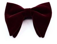 Elegant Solid Color Bow Knot Velvet Men's Tie sku image 4