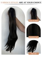 Women's Sexy Formal Sweet Black Casual Party Chemical Fiber Long Straight Hair Wigs main image 6