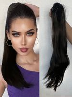 Women's Sexy Formal Sweet Black Casual Party Chemical Fiber Long Straight Hair Wigs sku image 1