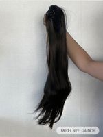 Women's Sexy Formal Sweet Black Casual Party Chemical Fiber Long Straight Hair Wigs main image 4