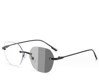 Simple Style Gradient Color Pc Square Frameless Optical Glasses main image 3