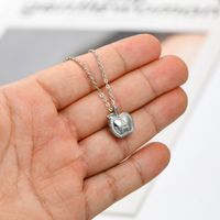 Elegant Simple Style Letter Apple Copper Plating Inlay Zircon Pendant Necklace main image 3