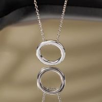 Sweet Heart Shape Alloy Inlay Artificial Diamond Women's Pendant Necklace sku image 2