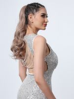Women's Sexy Formal Sweet Light Grey Casual Street Chemical Fiber Long Curly Hair Wigs main image 3