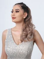 Women's Sexy Formal Sweet Light Grey Casual Street Chemical Fiber Long Curly Hair Wigs main image 2