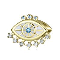 Simple Style Classic Style Devil's Eye Hand Of Fatima Heart Shape Sterling Silver Epoxy Inlay Zircon Jewelry Accessories sku image 7