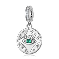 Simple Style Classic Style Devil's Eye Hand Of Fatima Heart Shape Sterling Silver Epoxy Inlay Zircon Jewelry Accessories sku image 6