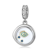Simple Style Classic Style Devil's Eye Hand Of Fatima Heart Shape Sterling Silver Epoxy Inlay Zircon Jewelry Accessories sku image 12