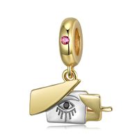 Simple Style Classic Style Devil's Eye Hand Of Fatima Heart Shape Sterling Silver Epoxy Inlay Zircon Jewelry Accessories sku image 2