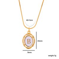Stainless Steel Classic Style Stoving Varnish Plating Letter Pendant Necklace sku image 2