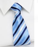 Business Stripe Arrow Polyester Men's Tie sku image 7
