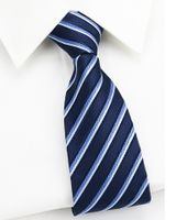 Business Stripe Arrow Polyester Men's Tie sku image 11