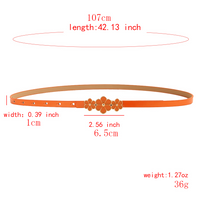 Vacaciones Pastoral Flor Cuero Sintético Mujeres Cinturones De Cuero main image 2