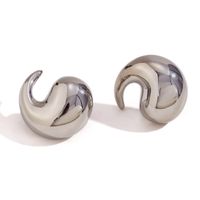 1 Pair Simple Style Classic Style Water Droplets Plating Stainless Steel 18k Gold Plated Ear Studs sku image 1