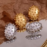 1 Pair Vintage Style Simple Style Classic Style Cactus Plating Stainless Steel 18k Gold Plated Ear Studs main image 1