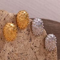 1 Pair Vintage Style Simple Style Classic Style Cactus Plating Stainless Steel 18k Gold Plated Ear Studs main image 3