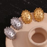 1 Pair Vintage Style Simple Style Classic Style Cactus Plating Stainless Steel 18k Gold Plated Ear Studs main image 4