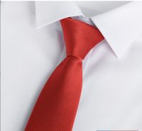 Elegant Solid Color Polyester Yarn Unisex Tie sku image 1