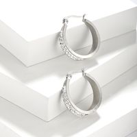 1 Pair Simple Style Classic Style Solid Color Plating Stainless Steel Hoop Earrings main image 4