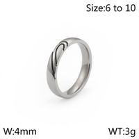 Simple Style Heart Shape Titanium Steel Rings main image 3