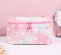 Cute Star Tie-dyed Five-pointed Star Chain Link Fencing Square Makeup Bags sku image 10
