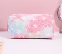 Cute Star Tie-dyed Five-pointed Star Chain Link Fencing Square Makeup Bags sku image 6