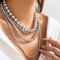Retro Simple Style Classic Style Round Ccb Irregular Three-dimensional Thick Women's Layered Necklaces main image 6