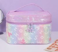 Cute Star Tie-dyed Five-pointed Star Chain Link Fencing Square Makeup Bags sku image 12