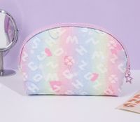 Cute Star Tie-dyed Five-pointed Star Chain Link Fencing Square Makeup Bags sku image 3