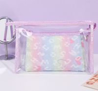 Cute Star Tie-dyed Five-pointed Star Chain Link Fencing Square Makeup Bags sku image 8