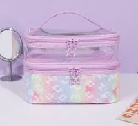 Cute Star Tie-dyed Five-pointed Star Chain Link Fencing Square Makeup Bags sku image 13