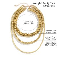 Retro Simple Style Classic Style Round Ccb Irregular Three-dimensional Thick Women's Layered Necklaces main image 2