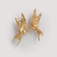 1 Pair Ig Style Bird Plating Alloy Gold Plated Ear Studs main image 3